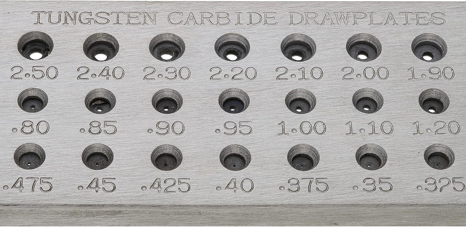 The Beadsmith Tungsten Drawplate, 39 Hole 2.8mm-0.26mm