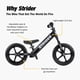 thumbnail image 4 of Bicicleta Balance Strider 12 Pro Black Pearl para niños de 1 a 4 años, 4 of 6