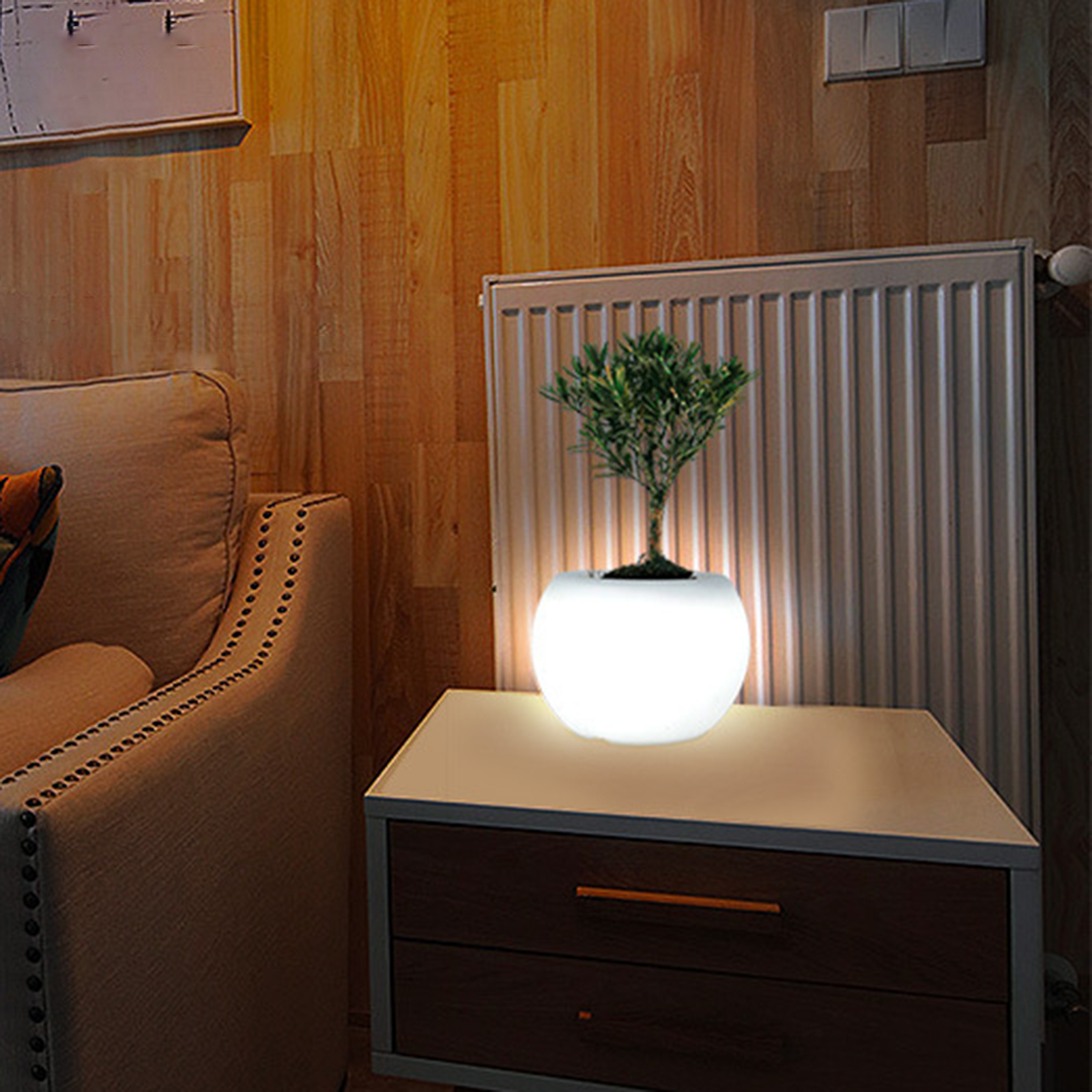 Smarted Color Shifts Illuminated Planter For Indoor Plant Decorative Gardening Pots Using Safe Materials