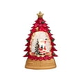 thumbnail image 7 of Tyidzon Christmas Decoration Snow Globe Xmas Tree Shaped 5.7" Small Battery Operated Night Light with Santa Vintage Lighted Ornaments for Table Centerpleces Party Holiday Decor, 7 of 7