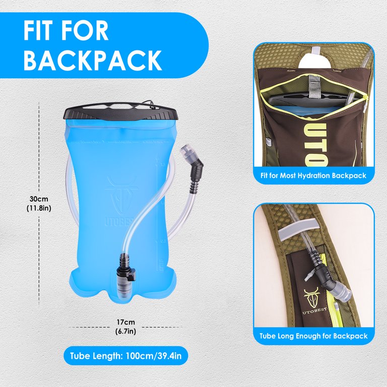 Poche Hydratation UTOBEST 1.5L - Réservoir Eau Sans BPA - Course, Vélo, Randonnée