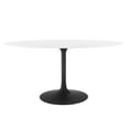 thumbnail image 3 of Modway Lippa Table à Manger Ovale en MDF Laqué de 60 Pouces en Noir/blanc, 3 of 8