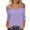 Purple Tops, variant on YGJTJYD Women's Off Shoulder Cutout Strappy Top 3/4 Sleeve Cold Shoulder Casual Summer Vacation Blouse