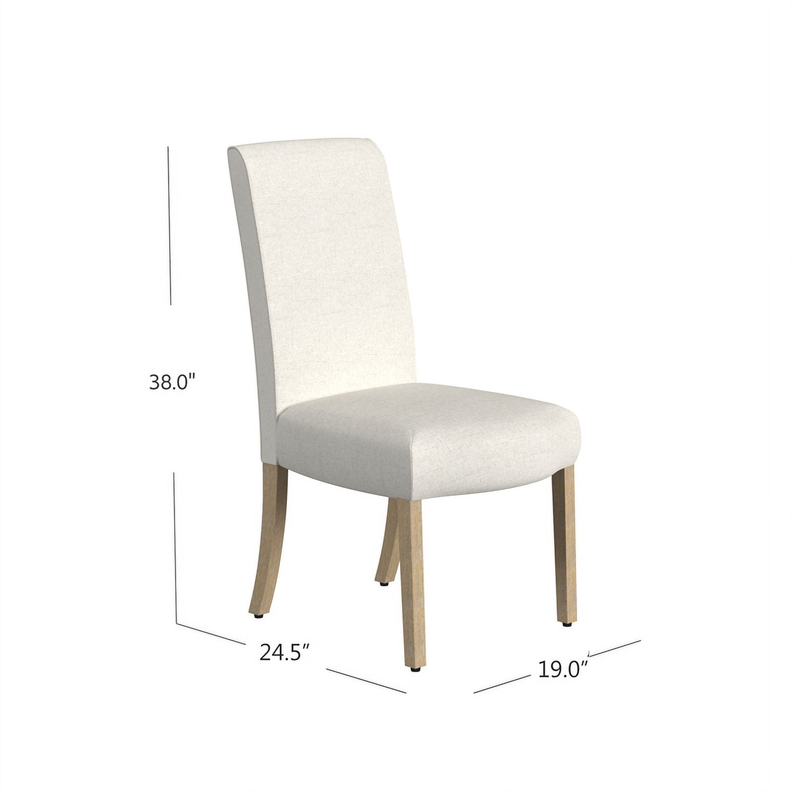 HomePop Classic Parsons Dining Chair, Set of 2, Cream
