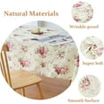 thumbnail image 5 of Vintage Floral Rectangle Tablecloth Shabby Chic Flower Table Cloth Spring Table Cover Waterproof for Dinner Kitchen Picnic, Pink, 60x84 Inches, 5 of 6