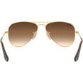 thumbnail image 4 of Ray-Ban Junior RJ9506S Metal Aviator Sunglasses, Arista/Brown Gradient Dark Brown, 52 mm, 4 of 4