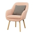 thumbnail image 5 of Convenience Concepts Take a Seat Charlotte Wingback Sherpa Accent Armchair, Sherpa Blush, 5 of 13