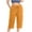 Yellow-01, variant on Mitankcoo Women's Plus Size Capris - Elastic Waist Drawstring with Pockets - Relaxed Fit Comfy Cropped Pants