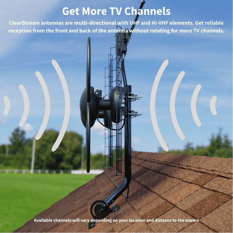 Antennas Direct ClearStream 4V Indoor/Outdoor HDTV Antenna, Strong