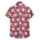 thumbnail image 4 of Blusa informal de manga corta con botones para la playa y estampado floral para hombre Pompotops oipoqjl48519, 4 of 4
