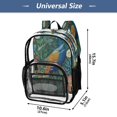 thumbnail image 4 of PVC Transparent Backpacks Clear Backpack for Travel and Outings Elegant Peacock, 4 of 7