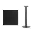 thumbnail image 3 of Flash Furniture 30'' Square Black Laminate Table Top with 18'' Round Bar Height Table Base, 3 of 3