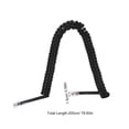 thumbnail image 2 of Black Cord for Landline Telephone 2m Coiled Cable with RJ9 4P4C Connectors for Landline Phones, 2 of 8