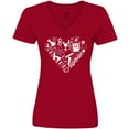 thumbnail image 3 of Inktastic Science Heart Beaker, Book, DNA and Microscope Women's V-Neck T-Shirt, 3 of 5
