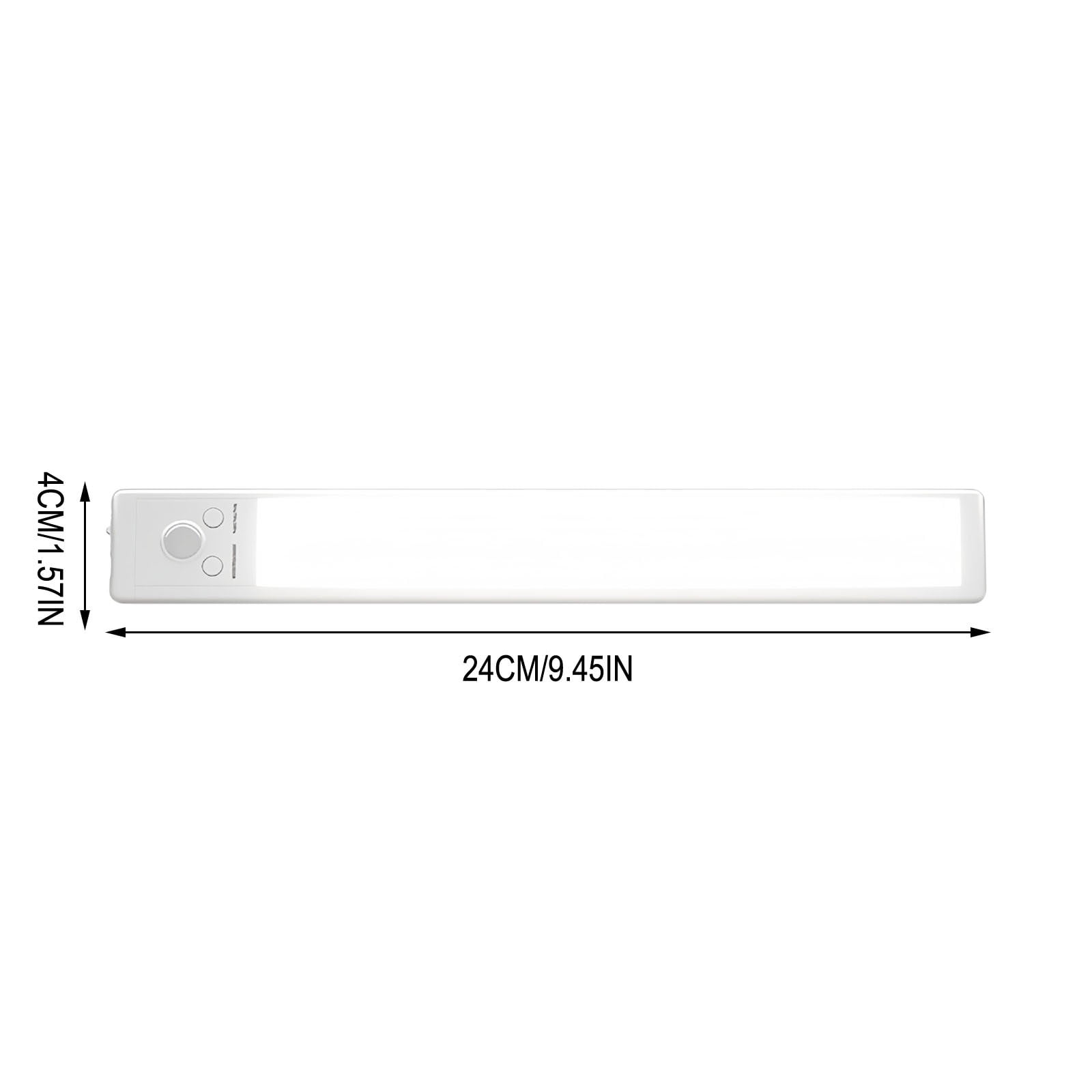 LED Motion Sensor Light Ultra-Thin Under Cabinet Lighting Smart Home Indoor Night Light with Mount 3-Level Dimmable Brightness Rechargeable Battery USB-C Charging Auto On/Off