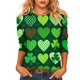 thumbnail image 2 of Uootdi St Patricks Day 3/4 Sleeve Shirt for Women Plus Size Funny Cute Saints Patrick's Tops Lucky Irish Shamrocks Printed Outfit Gift, 2 of 6