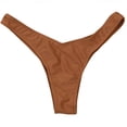 thumbnail image 4 of Prolriy String Bikini Strings pour Femmes Maillot de Bain Bikini String Trunks Bas Femmes Tankinis Ensemble sous-Vêtements Femmes Marron m, 4 of 5