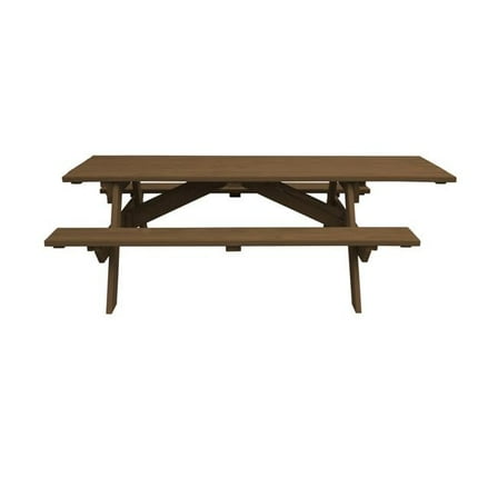 30 x 94 x 66 in. Brown Solid Wood Outdoor Picnic Table