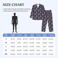 thumbnail image 4 of Fotbe Elegant ice skates snowflakes A Pijama de Hombre con Estampado de Manga Larga, Conjunto de 2 Piezas, Ropa de Dormir Suave y Cómoda con Bolsillos-Medium, 4 of 7