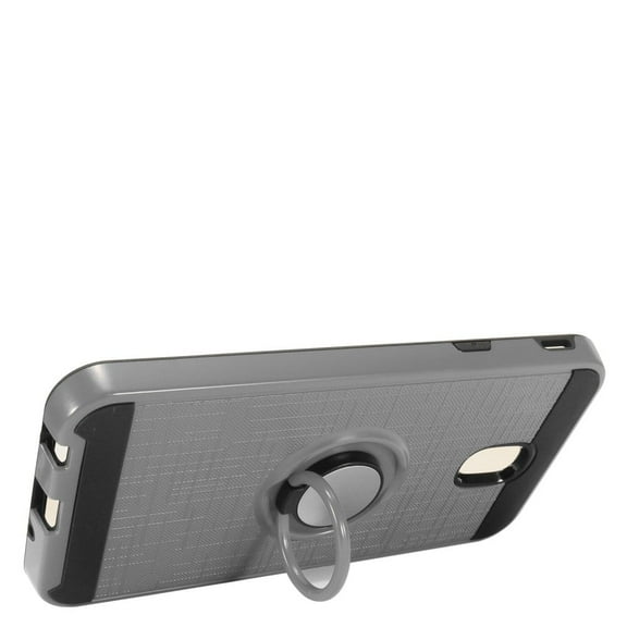 GSA Brushed Hybrid Ring Stand Case For Samsung Galaxy J7 (2018), J737 Gray