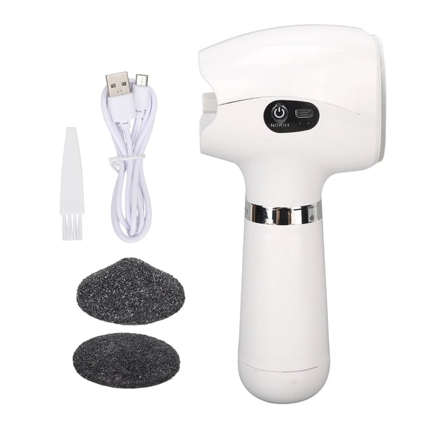 Lima eléctrica para pies con nanocristal para eliminar callos, automática, recargable, para piel suave, color blanco