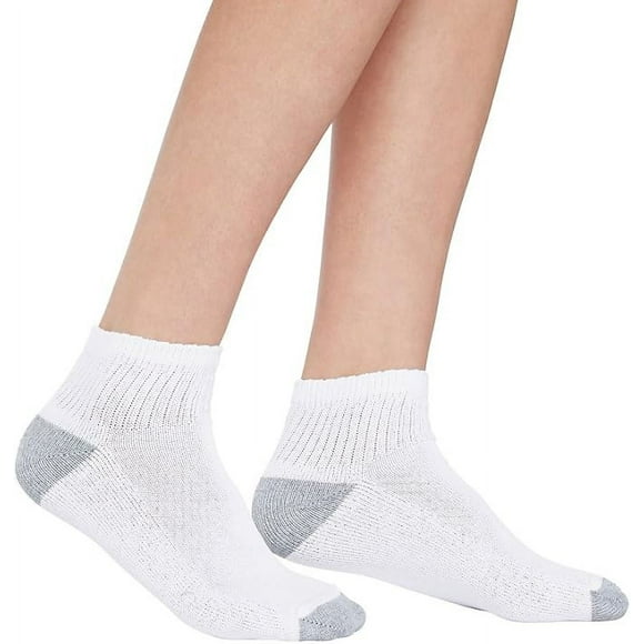 Hanes womens 10-pair Value Pack Ankle athletic socks, White, 5 9 US