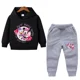thumbnail image 3 of Conjunto de 2 piezas de ropa de Disney para niñas, primavera y otoño, con estampado de Minnie, sudaderas con capucha y pantalones deportivos para niñas pequeñas, 3 of 5