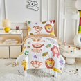 thumbnail image 3 of Set de ropa de cama para niños Joyreap 107x145 cm de microfibra con diseño de zoológico, 3 of 7