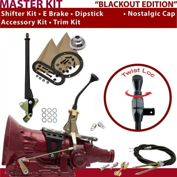 American Shifter 4L60E Shifter Kit 8 in. E Brake Cable Clevis Trim Kit Dipstick for D5F41