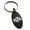 Black, variant on Stainless Steel Aztec Peace Rune Engraved Small Oval Charm Keychain Keyring