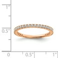 thumbnail image 4 of Primal Silver Sterling Silver Rose Gold-plated 32 Stone Cubic Zirconia 2mm Ring, 4 of 6