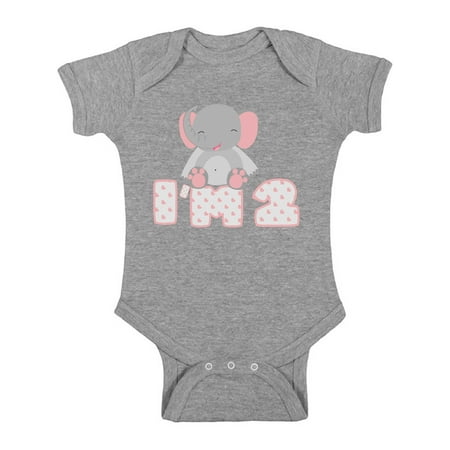 

Awkward Styles Elephant Birthday Baby Bodysuit Short Sleeve Elephant Gifts for 2 Year Old Second Birthday Shirt 2nd Year Old Shirt My 2nd Birthday Gifts for Birthday Boy Birthday Gifts