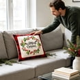 thumbnail image 6 of PiGOGI Christmas theme Pillow Covers Festive Throw Pillow Cases Xmas Decorative Cushion Covers Soft Washable for Sofa Bedroom Polyester, 6 of 7