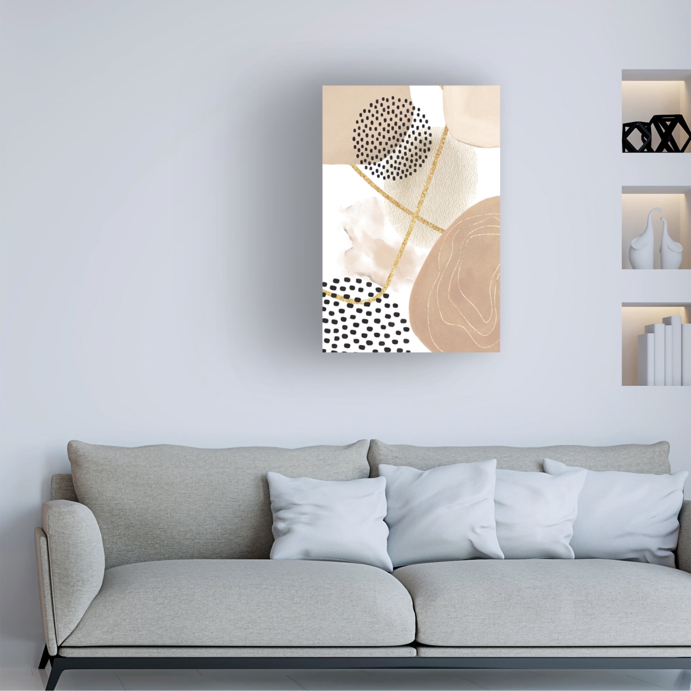 Trademark Fine Art Sally Ann Moss Jealous Beige 1 Canvas Wall Art