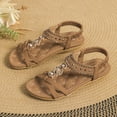 thumbnail image 5 of CushHide Women's Boho Flat Sandals, Comfortable Slip On Sandals, Breathable Lightweight Casual Summer Shoes for Women, 5 of 6
