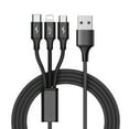 thumbnail image 1 of Câble de Charge USB Rapide Universel 3 en 1 Chargeur de Cordon de Cellulaire Multifonction, 1 of 8