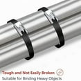 thumbnail image 3 of 40/60/100 Pcs Black Stainless Steel Cable Ties, Metal Self-Locking Fasteners, Black Heavy-Duty Cable Ties, 3 of 7