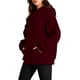 thumbnail image 3 of Sudaderas con Capucha Extragrandes para Mujer, Sudaderas de Forro , Suéteres de Moda para Otoño e Invierno Rojo Vino XL, 3 of 9