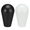 thumbnail image 1 of Cabeza de mango de bola de joystick elíptica ovalada tipo americano para juego de arcade, piezas de repuesto DIY, blanco y negro, 2 piezas, 1 of 3