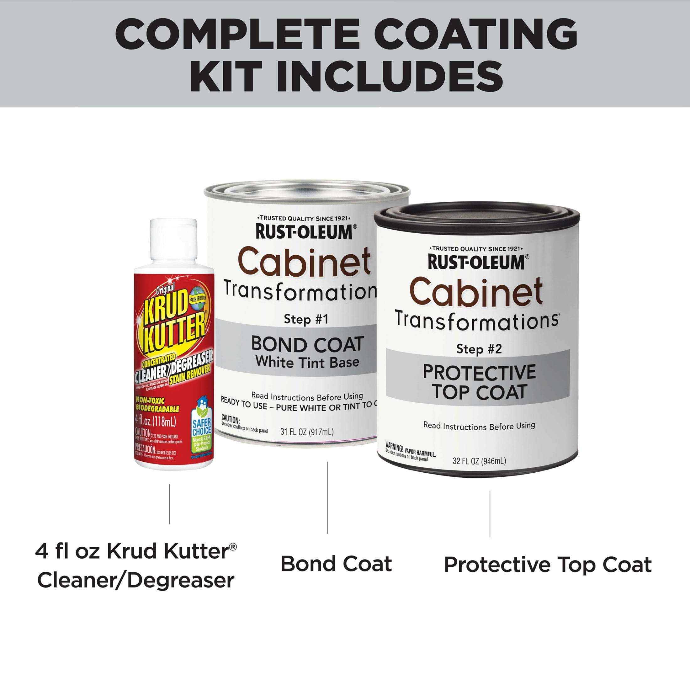 Cotton Candy, Rust-Oleum Cabinet Transformations Satin Coating Kit-37467816T, Quart