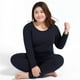 thumbnail image 1 of Ropa interior térmica para mujer color sólido grasa MM más grasa más tamaño otoño pantalones rasguño pelo más terciopelo fino siete colores 240 kg, 1 of 5