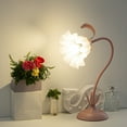 thumbnail image 2 of Flower Table Lamp, Bedside Lamp, Flower Lamp, Three-Color Mode, Living Room Bedroom Room Lighting Table Lamp, Home Decor (Pink), 2 of 7
