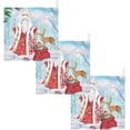 thumbnail image 7 of SKYSONIC Vintage Santa Claus Baby Muslin Washcloths Face Towel, 3 PCS Christmas Winter Reindeer Burp Cloths Cotton Wipes Infant Wash Cloth for Newborn Boys Girls 12"x12", 7 of 7