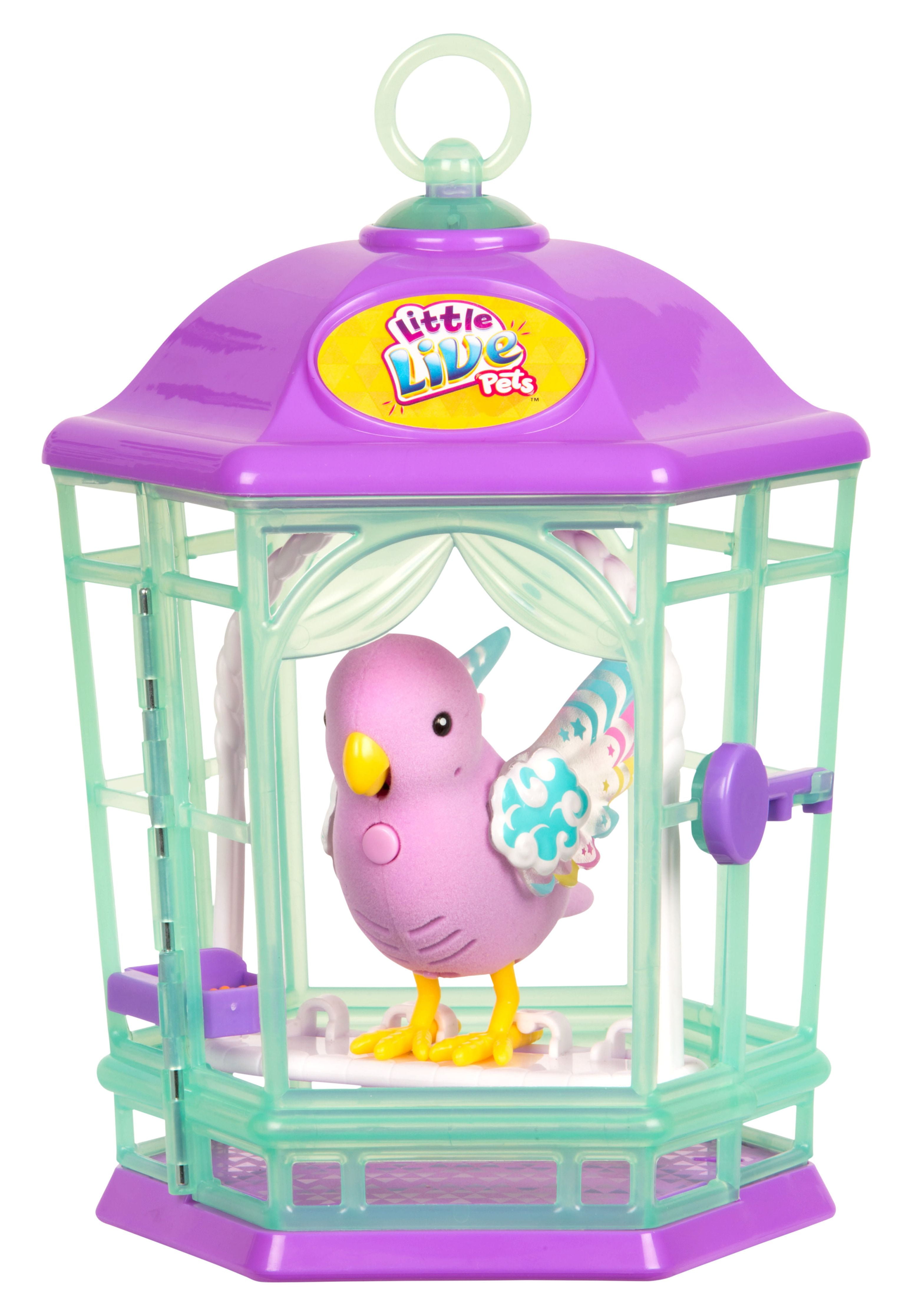 Free Shipping Little Live Pets Interactive Light up Bird Electronic Pet with Cage Rainbow Glow Walmart