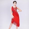 thumbnail image 2 of Vestido de baile sin mangas con lentejuelas de rojo Colcomx  Vestidos de baile latino para mujer, 2 of 8