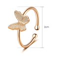 thumbnail image 5 of POINTERTECK Alliage Délicat Papillon Anneau Minimaliste Réglable Queue Ouverte Doigt Bande d'Empilage pour les Femmes Filles, 5 of 5