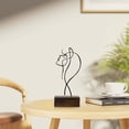 thumbnail image 4 of Shisuyan Desktop Metal Line Figure Abstract Minimalist Female Statue Ornament for Office, 4 of 8