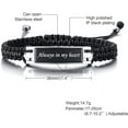 thumbnail image 2 of Adjustable Cremation Memorial Urn Bracelet - Stainless Steel Cremation Manmade Braided Urn Bracelet Keepsake Urn Bracelet for Ashes, 2 of 7