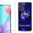 thumbnail image 1 of Slim-Fit Gel TPU Phone Case for Samsung Galaxy A33 5G, with Tempered Glass Screen Protector, by OneToughShield ® - Zodiac / Sagittarius, 1 of 3