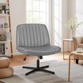 thumbnail image 6 of AENKYO Adjustable Swivel Office Chair - Criss Cross Leg - Padded Armless Desk Chair - Ligth Gray, 6 of 6